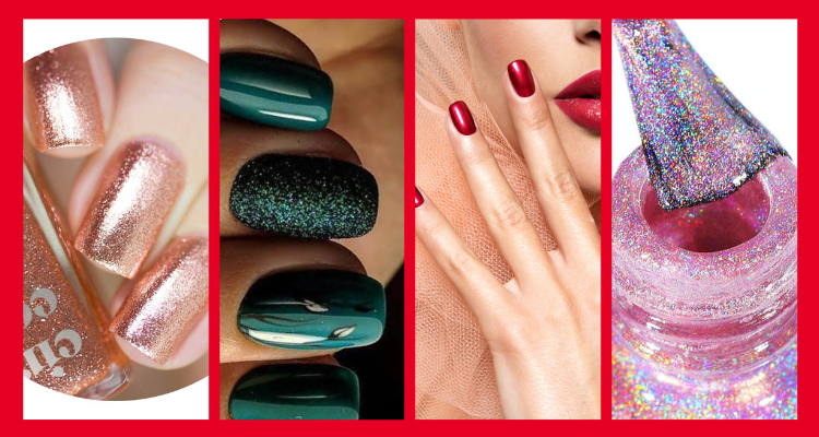 Diseños de uñas ¡1.000 ideas en imágenes! 85 12 Colores de esmalte de uñas para Navidad