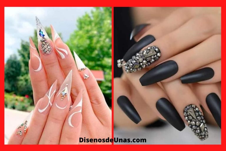 Diseños de uñas ¡1.000 ideas en imágenes! 9 Diseños de Uñas con Diamantes ¡Una Tendencia que te hará Brillar!