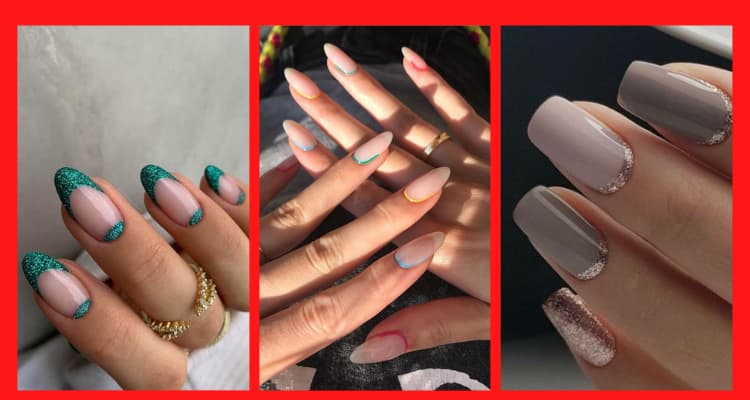 Diseños de uñas ¡1.000 ideas en imágenes! 64 Manicura Francesa Inversa