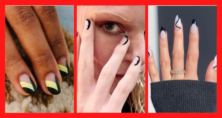 Diseños de uñas ¡1.000 ideas en imágenes! 67 Puntas francesas negras