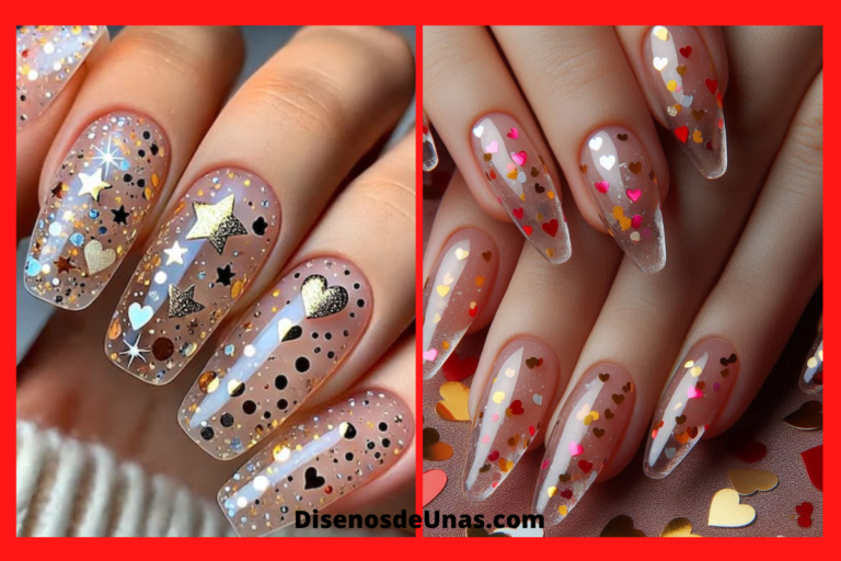 Diseños de uñas ¡1.000 ideas en imágenes! 3 Uñas de Confeti Diseños con Brillo y Diversión