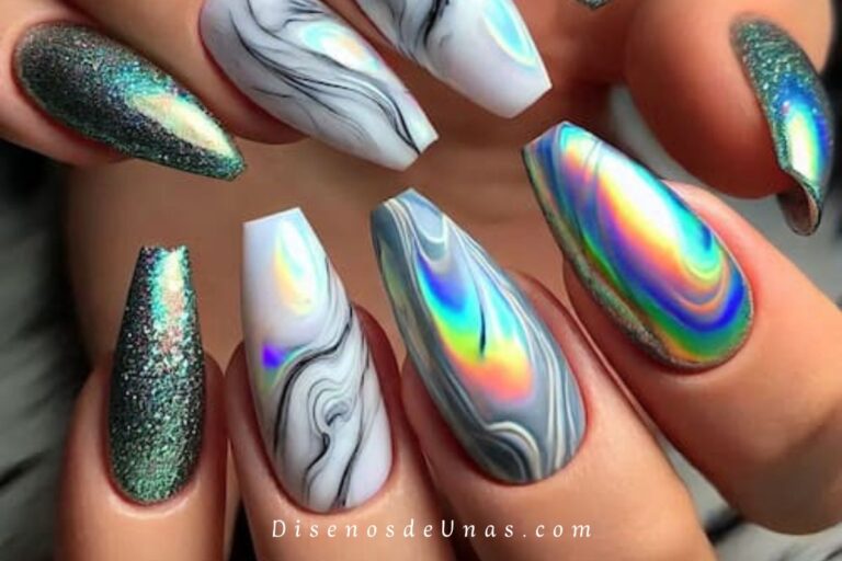 Diseños de uñas ¡1.000 ideas en imágenes! 39 diseños Uñas efecto aurora